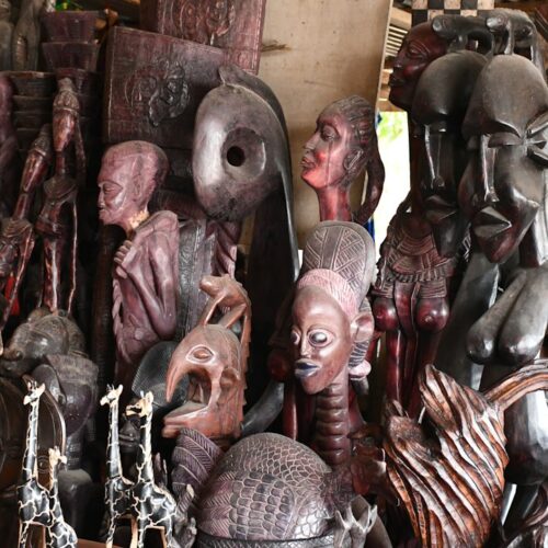 Handcrafted art and carvings in Ghana